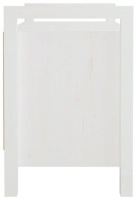 Banco de corredor 80x40x60 cm madeira de pinho maciça branco