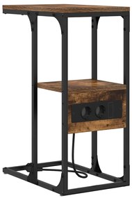 Mesa-de-cabeceira Carvalho fumado 41.5 x 26 x 60.5 cm
