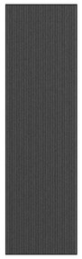 vidaXL Capacho às riscas preto e cinzento 115x400 cm
