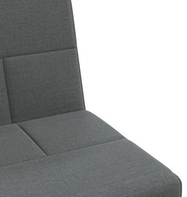 Sofá-cama em forma de L 255x140x70 cm tecido cinzento-escuro