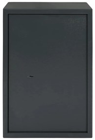 Caixa de Segurança com Fechadura Chave Cinza Escuro 31x35x50 cm Aço