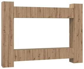Conjunto de móvel de TV 10 pcs carvalho artisiano