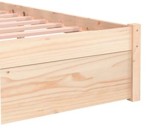 Estrutura de cama solteiro 90x190 cm madeira maciça