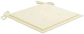 Cadeiras de jardim 8 pcs c/ almofadões madeira de acácia maciça
