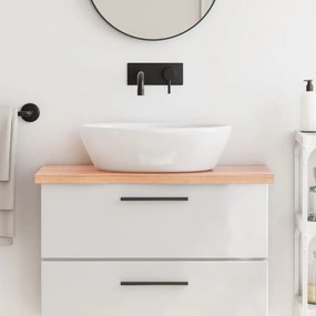 vidaXL Bancada p/ WC 80x30x(2-4) cm madeira maciça tratada castanho