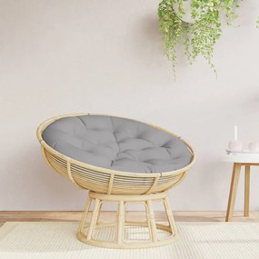vidaXL Almofadão redondo Ø 100 x11 cm tecido oxford cinzento