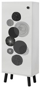 Sapateira Vegas – Branco e Preto – 50x135x38 cm