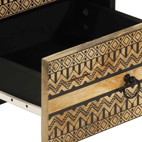 Mesa de cabeceira 2 pcs 40x33,5x46 cm mangueira áspera maciça
