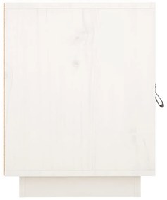 Mesas de cabeceira 2 pcs 40x34x45 cm pinho maciço branco