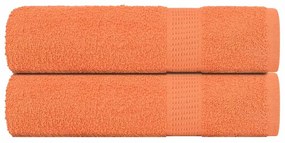 Toalhas de banho 2pcs 70x140 cm 360 gsm 100% algodão laranja