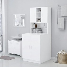 Armário para máquina de lavar roupa 71x71,5x91,5 cm branco