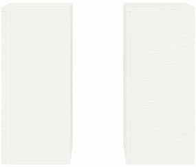 Conjunto de 2 Suportes de Plantas ao Ar Livre em branco, 24x24x55 cm,
