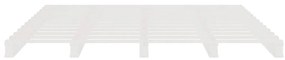 Cama de paletes super king 180x200 cm pinho maciço branco