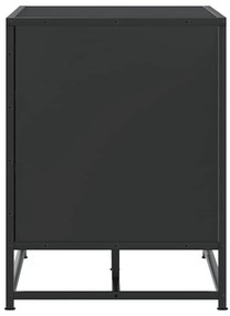 Banco para calçado 80x40x53,5 cm madeira e metal preto