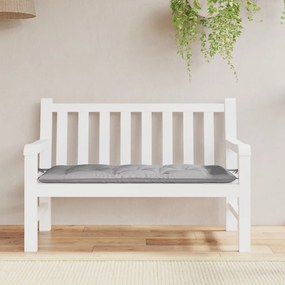 vidaXL Almofadão p/ banco de jardim 120x50x7 cm tecido oxford cinza