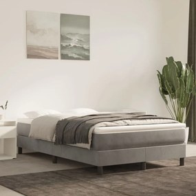 347768 vidaXL Colchão de molas ensacadas 120x190x20 cm veludo cinza-claro