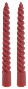 Vela Espiral Vermelha 20CM Pack 2