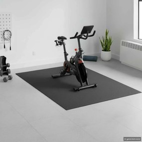 vidaXL Tapete de Proteção para Esportes Preto 213 x 152 x 0,6 cm PVC