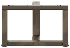 Pés para mesa de centro em forma de T, 2 peças, preto, 40x25x(30-31) c