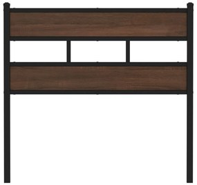 Cabeceira de cama 107cm derivados madeira/aço carvalho castanho