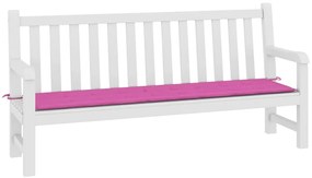 Almofadão p/ banco de jardim 200x50x4 cm tecido rosa