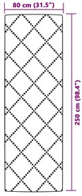 Tapete de exterior 80x250 cm ARAKIL PP Castanho