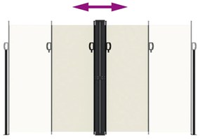 Toldo lateral retrátil 200x1000 cm cor creme