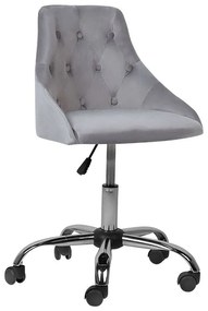 Cadeira de escritório em veludo cinzento PARRISH Beliani