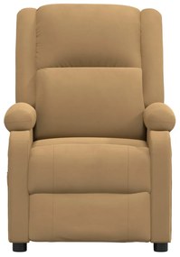 Poltrona de massagens elétrica veludo castanho