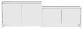 Móvel de TV 146,5x35x50 cm aglomerado branco brilhante