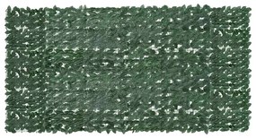 Tela de varanda com folhas verde-escuras 300x150 cm