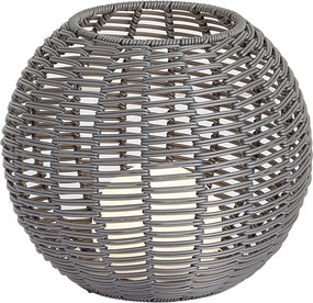 Candeeiro de mesa para exterior cinzento escuro 30cm incl. LED Recarregável com USB-C IP44 - Oli