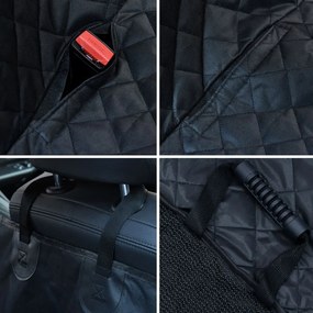 Cobertura de assento de carro para cão 137x46x50 cm preto