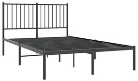 Estrutura de cama com cabeceira 120x200 cm metal preto