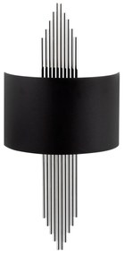 Candeeiro de Parede 618 – Preto e Prateado – Medidas: 75 x 10 x 22 cm