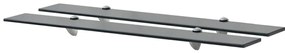 Prateleiras flutuantes 2 pcs vidro 80x20 cm 8 mm