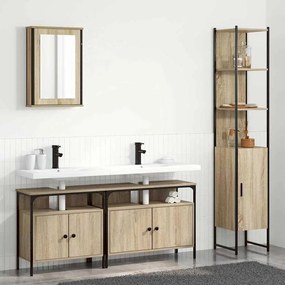 vidaXL Conjunto de Móveis para Banheiro 4 pcs Carvalho sonoma