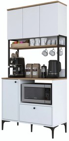 Armário Multiuso JE159 – Branco Nogal – 90x184,2x38 cm