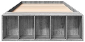 Estrutura cama 100x200 cm derivados de madeira cinzento sonoma