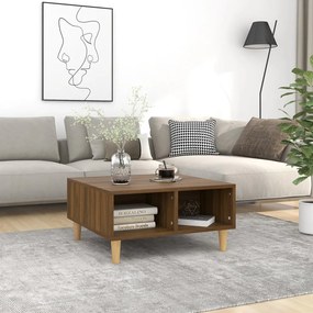 Mesa de centro 60x60x30 cm derivados madeira carvalho castanho