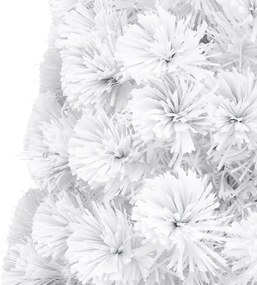 Árvore Natal artificial pré-iluminada 240 cm fibra ótica branco