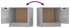 Mesas de cabeceira 2 pcs 40x39x40 cm sonoma cinzento