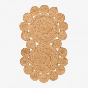 Tapete De Juta Natural 95x60 Cm Otilie Yute - Sklum