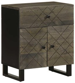 Mesa de cabeceira 50x33x60 cm madeira de mangueira maciça preto