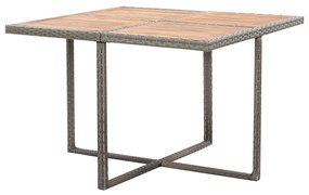 9 pcs conjunto jantar exterior c/ almofadões vime PE antracite
