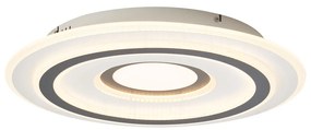 Plafon de design branco com cinza escuro redondo Incl. LED regulável - Taylor