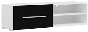 Armários de parede para TV com luz LED, 5 pcs, preto