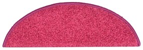 Tapete/carpete para degraus 15 pcs 56x17x3 cm rosa