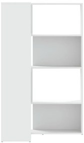 Estante canto 4 prateleiras 85x85x140 cm deriv. madeira branco