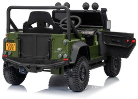 Jipe elétrico para crianças Land Rover Defender 110 SVX 12V, 4X4, luzes LED, bateria de lítio, licença ORIGINAL Verde